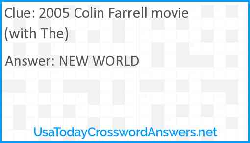 2005 Colin Farrell movie (with The) Answer