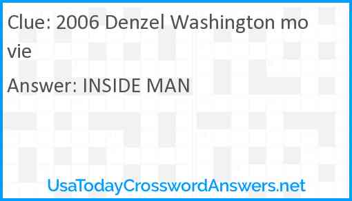 2006 Denzel Washington movie Answer