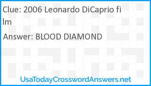2006 Leonardo DiCaprio film Answer