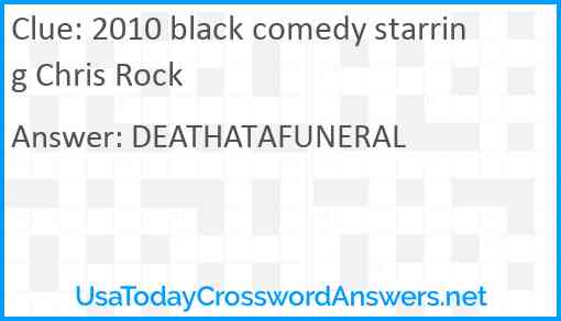 2010 black comedy starring Chris Rock Answer