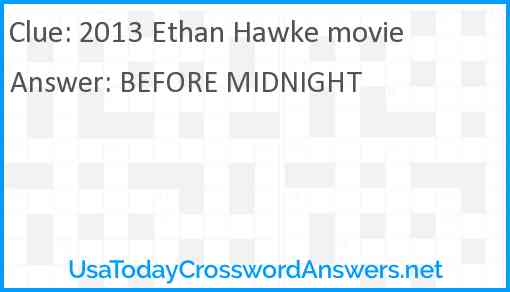 2013 Ethan Hawke movie Answer
