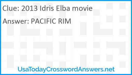 2013 Idris Elba movie Answer