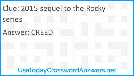 2015 sequel to the Rocky series Answer