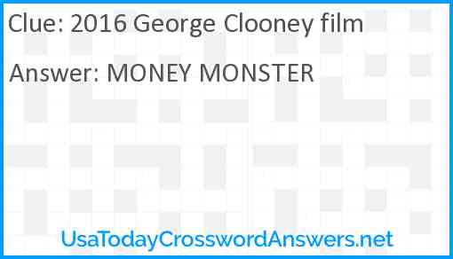 2016 George Clooney film Answer