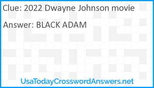 2022 Dwayne Johnson movie Answer