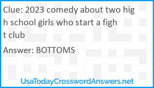 2023 comedy about two high school girls who start a fight club Answer