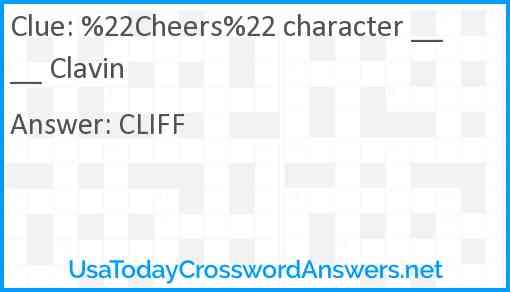 %22Cheers%22 character ____ Clavin Answer