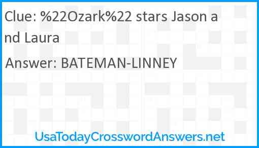 %22Ozark%22 stars Jason and Laura Answer