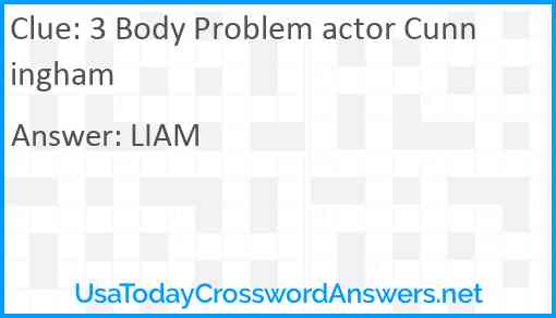 3 Body Problem actor Cunningham Answer