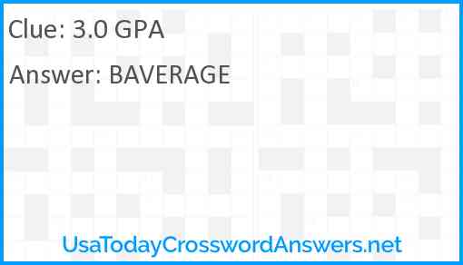3.0 GPA Answer