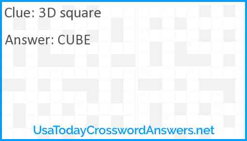3D square Answer