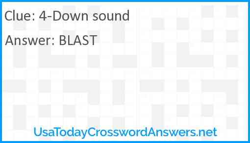 4-Down sound Answer