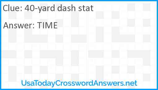 40-yard dash stat Answer