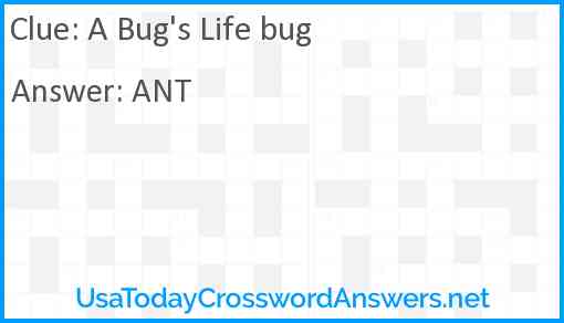 A Bug's Life bug Answer
