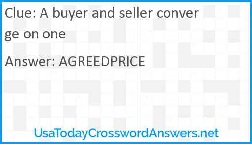 A buyer and seller converge on one Answer