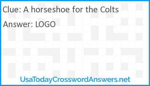 A horseshoe for the Colts Answer