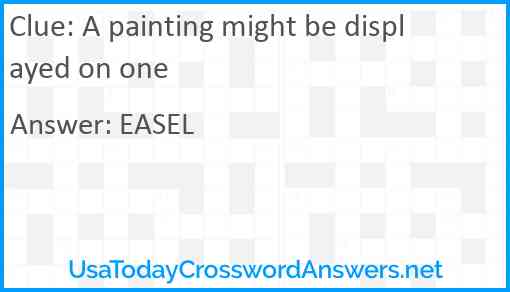 A painting might be displayed on one Answer
