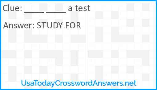 ____ ____ a test Answer