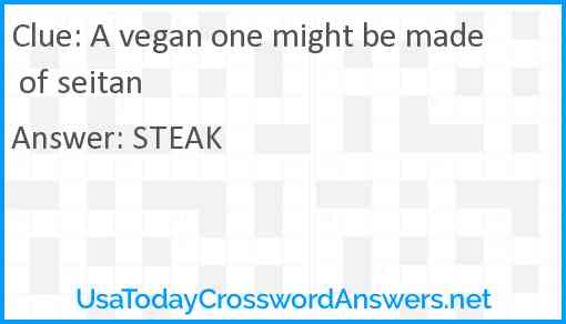 A vegan one might be made of seitan Answer