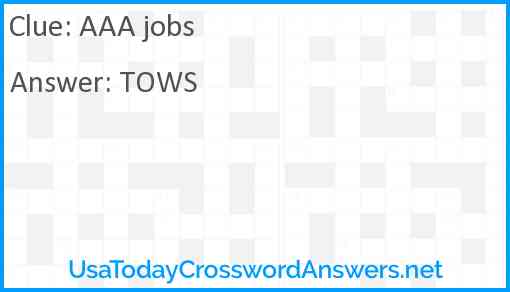 AAA jobs Answer