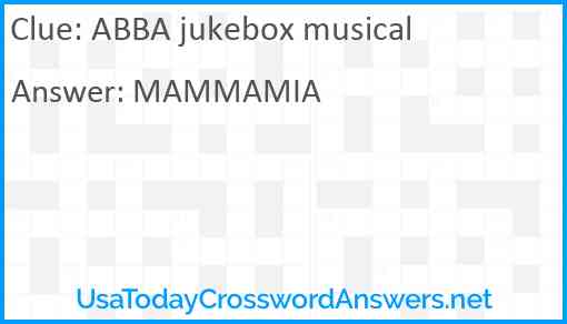 ABBA jukebox musical Answer