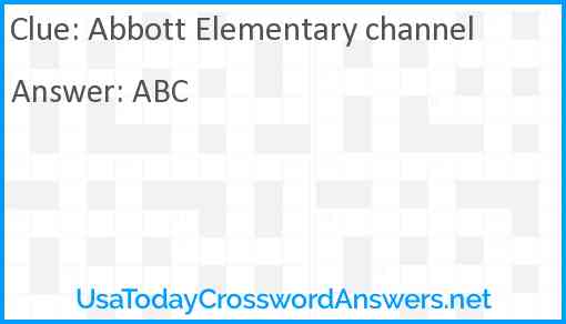 Abbott Elementary channel Answer