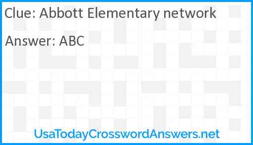 Abbott Elementary network Answer