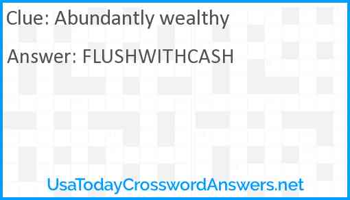 Abundantly wealthy Answer