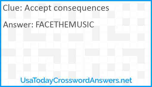 Accept consequences Answer