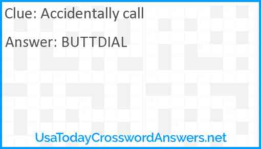 Accidentally call Answer