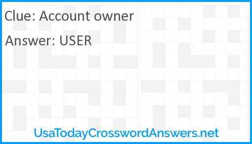 Account owner Answer