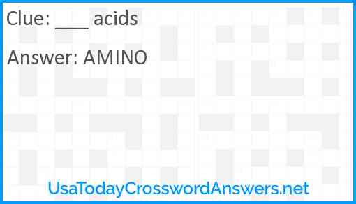 ___ acids Answer