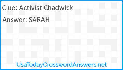 Activist Chadwick Answer