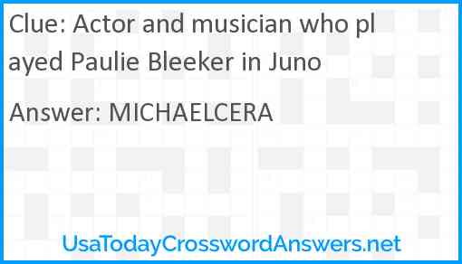 Actor and musician who played Paulie Bleeker in Juno Answer