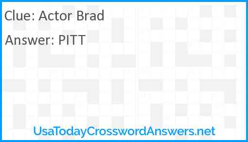 Actor Brad Answer