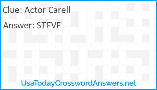 Actor Carell Answer
