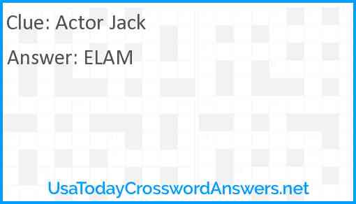 Actor Jack Answer