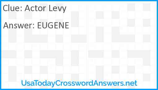 Actor Levy Answer