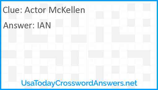 Actor McKellen Answer