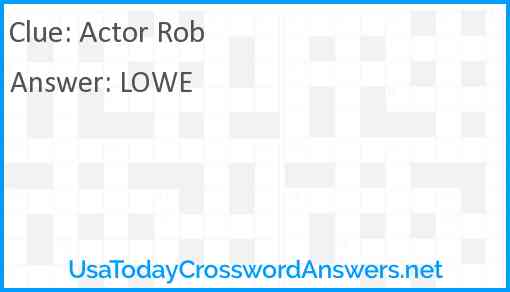 Actor Rob Answer