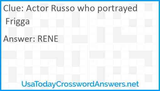 Actor Russo who portrayed Frigga Answer