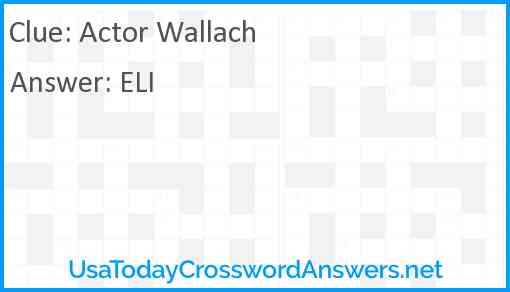 Actor Wallach Answer