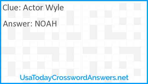 Actor Wyle Answer