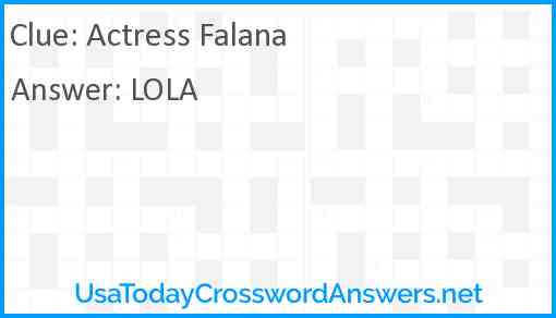 Actress Falana Answer