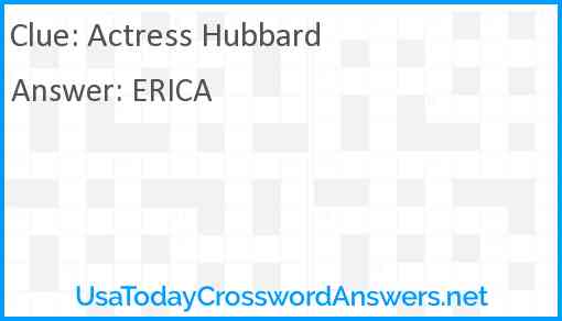 Actress Hubbard Answer