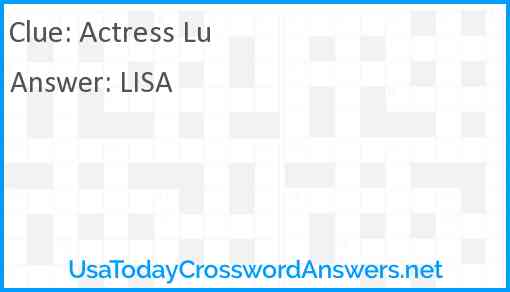 Actress Lu Answer