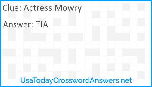 Actress Mowry Answer