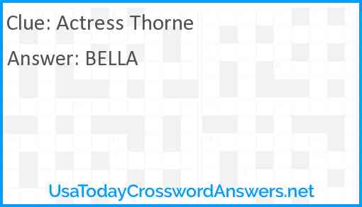 Actress Thorne Answer