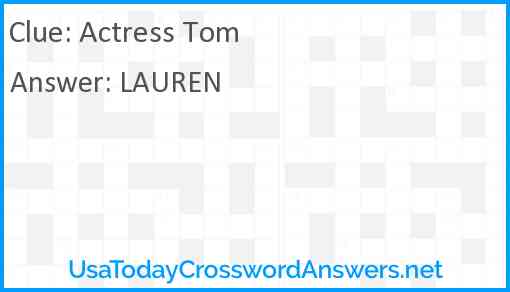 Actress Tom Answer