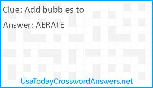 Add bubbles to Answer